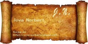 Jova Norbert névjegykártya