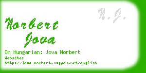 norbert jova business card